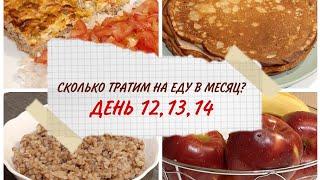 Сколько тратит на питание в месяц семья из 3 человек?/День 12, 13, 14/Фудбук/Очень вкусные блины