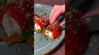 Лучшая закуска из запечённых перцев | Baked Sweet Pepper Rolls  #cooking #рецепты #рулетики