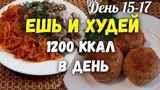 ЕДА ДЛЯ ПОХУДЕНИЯ на 1200 Ккал Худеем Вместе 15-17 день