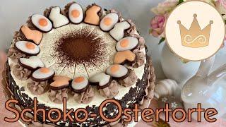 SCHOKO-SAHNETORTE! ???? OSTERTORTE mit SCHOKOPUDDING-KONDITORCREME OHNE EI! ???????? REZEPT von SUGA