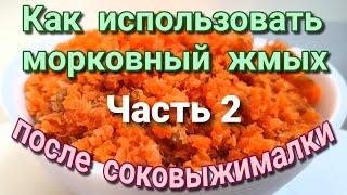 Что приготовить из морковного жмыха после соковыжималки? Идеи блюд со жмыхом Часть 2.