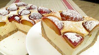 Чудесный пирог со сливами и творожным кремом | Wonderful pie with plums and curd cream