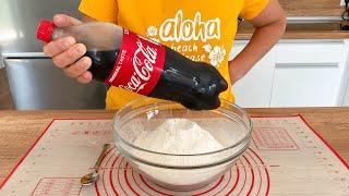 Coca-Cola + МУКА. Результат ошеломляет.  ТАКОЕ ПРИГОТОВЛЕНИЕ  ВЫ ТОЧНО НЕ ВИДЕЛИ ЛЕПЁШКА БУЛОЧКА