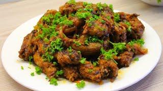 Куриные шеи с луком. Рецепты бюджетного меню Chicken necks with onions. Recipes of the budget menu.