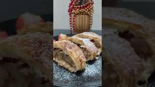 "Rezept: Blätterteigstrudel mit karamellisierter Birne"