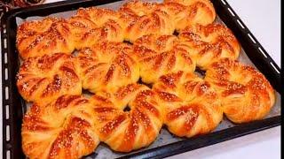 СЛОЁНЫЕ БУЛОЧКИ К ЧАЮ!  ВСЕГДА УДАЧНОЕ ТЕСТО! Puff BUNS FOR TEA!  ALWAYS SUCCESSFUL DOUGH