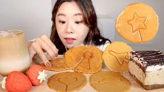 ASMR Dalgona Squid Game Challenge Mukbang 직접 만든 오징어게임 달고나 챌린지 먹방???? 티라미수케이크 마시멜로우 Recipe Dessert Ca