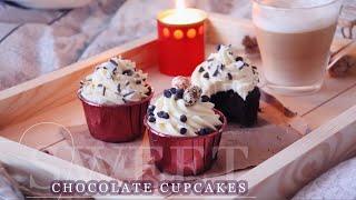 КЛАССИЧЕСКИЕ ШОКОЛАДНЫЕ КАПКЕЙКИ И КРЕМ-ЧИЗ НА МАСЛЕ | Chocolate Cupcakes Recipe | #Juli_FoodSweets