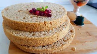 Кофейный Бисквит для торта рецепт // Coffee Sponge Cake Recipe