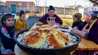 Grandma's Delicious Chickpea Rice Recipe | Village Life Azerbaijan