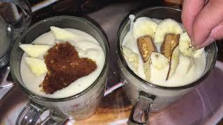 Кофейно-молочный трайфл с бананами и воздушным бисквитом.